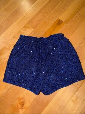 Amazon M blue sequin shorts ONLY WORN ONCE!!!
